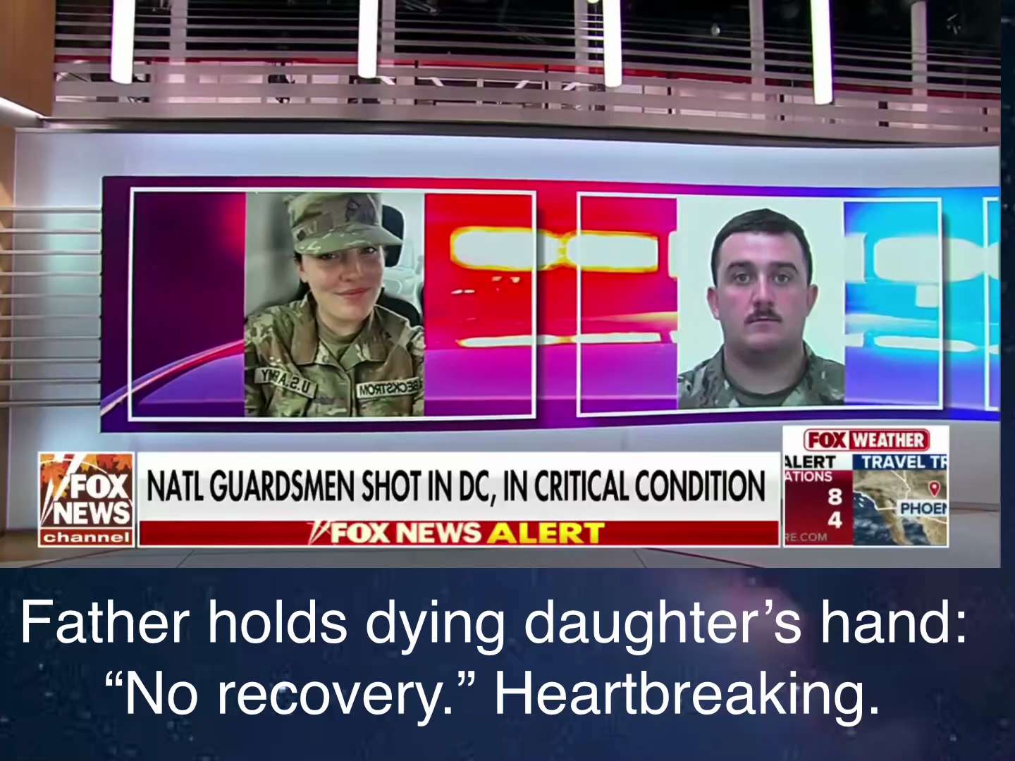 HEARTBREAKING: Gary Beckstrom, father of 20-year-old National Guard Spc. Sarah Beckstrom—who was sho...