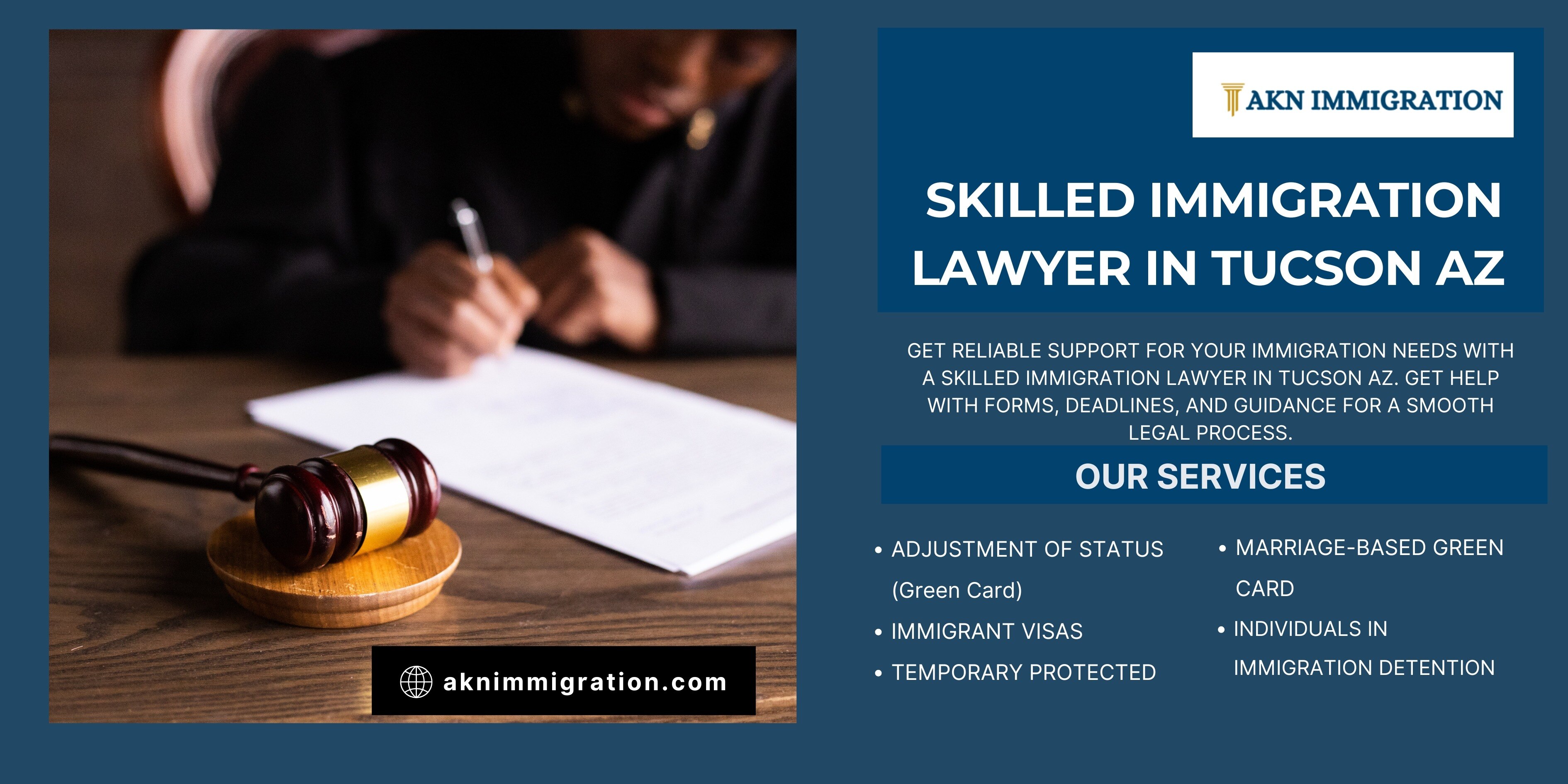 Immigration Lawyer Tucson AZ Support By AKN IMMIGRATION

Get trusted guidance from an experienced im...