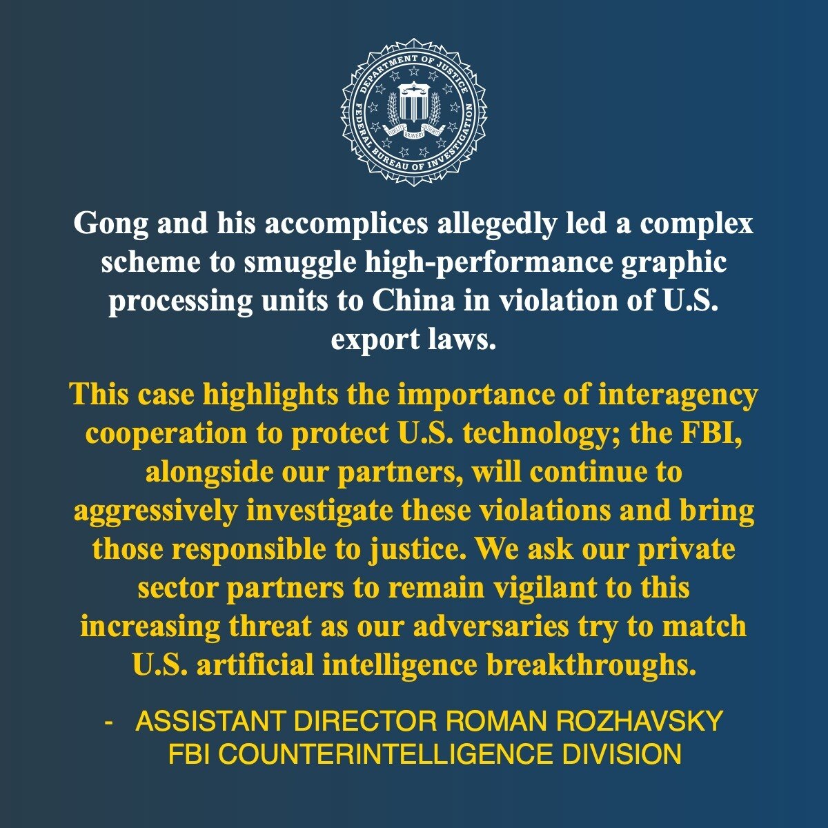 U.S. Authorities Shut Down Major China-Linked AI Tech Smuggling Network: ‘Operation Gatekeeper’ Disr...