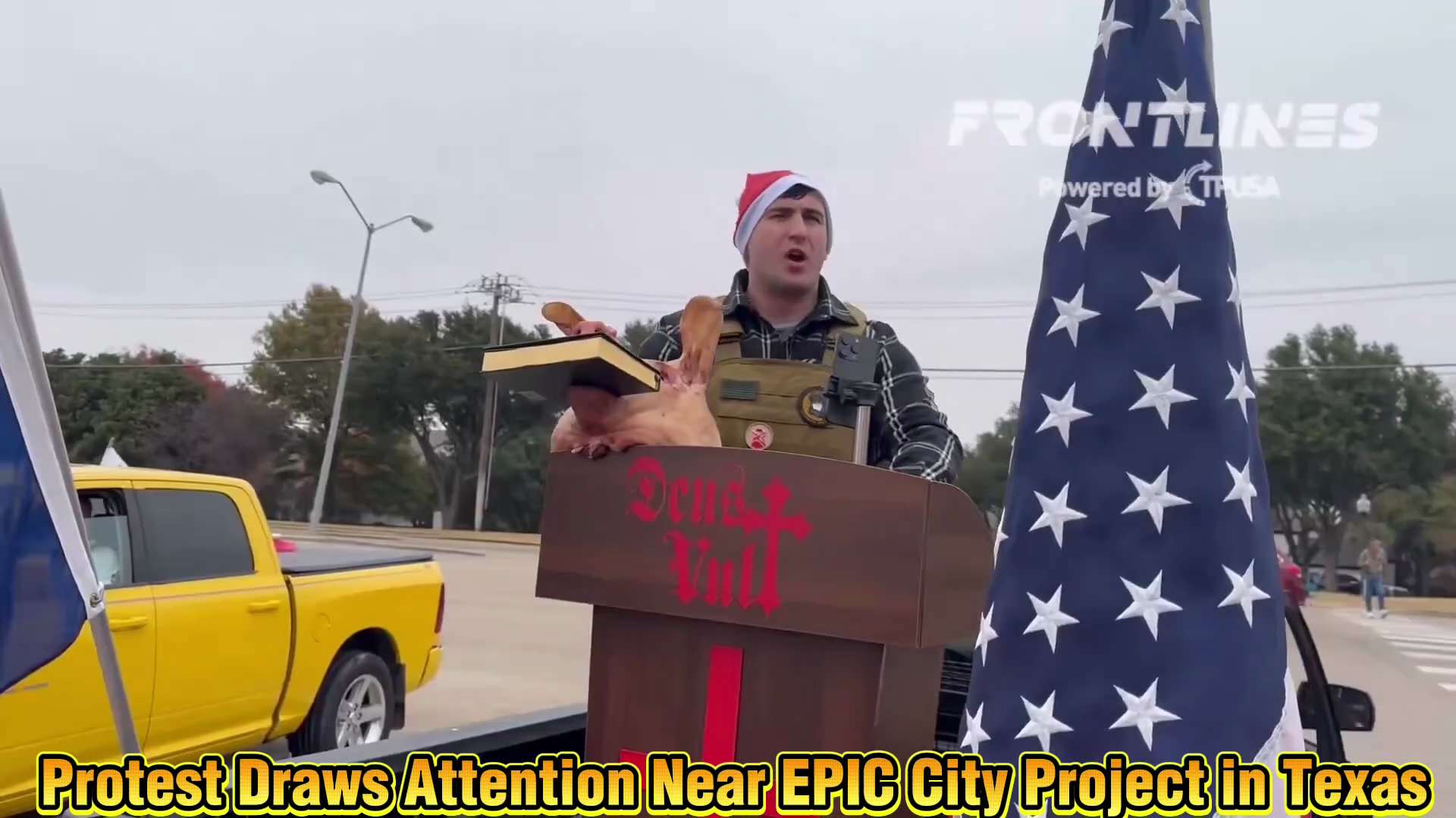 🚨 BREAKING: Americans are currently protesting the Islamic EPIC City in Plano, Texas and Jake Lang ...