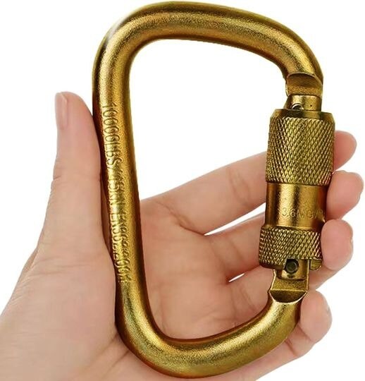 DEKABR Heavy Duty Carabiner → Only $24.89 – 45KN twist-lock, ANAB certified for climbing & rescue 
h...