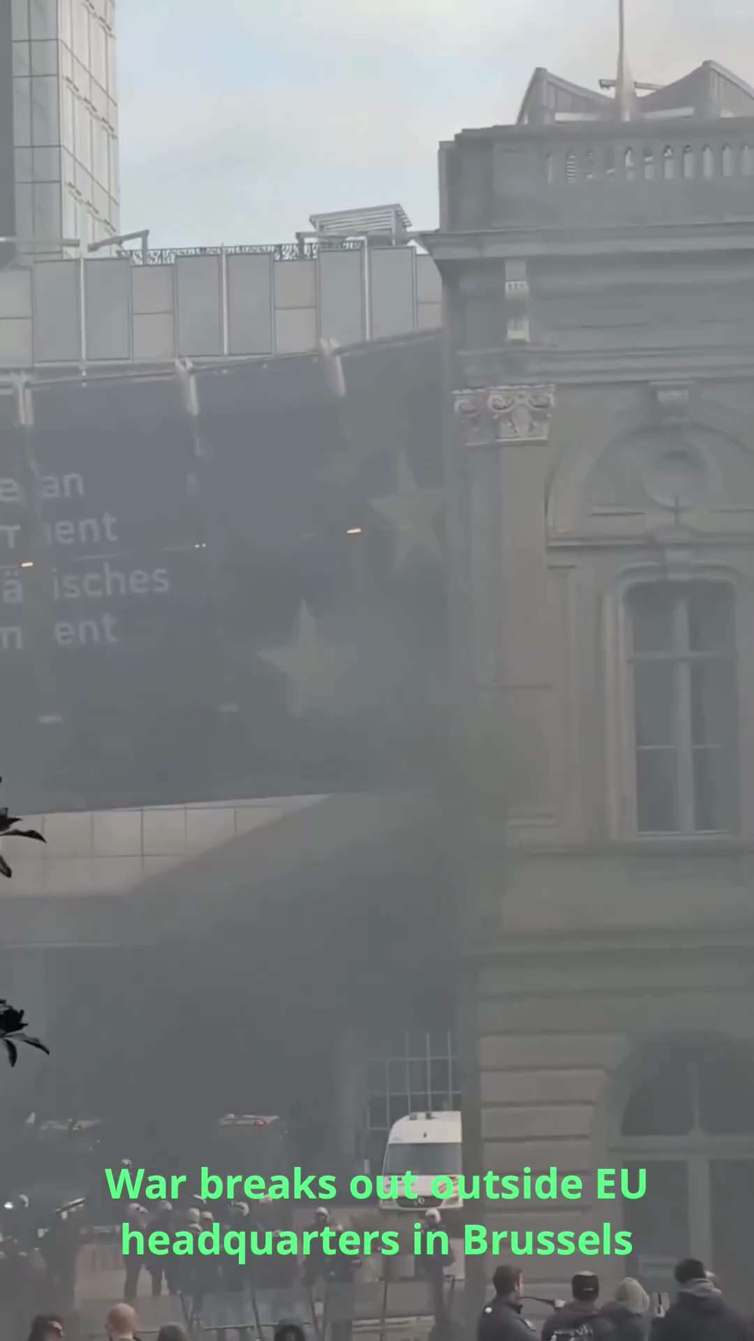 Global Pulse on GETTR: War breaks out outside EU headquarters in Brussels...