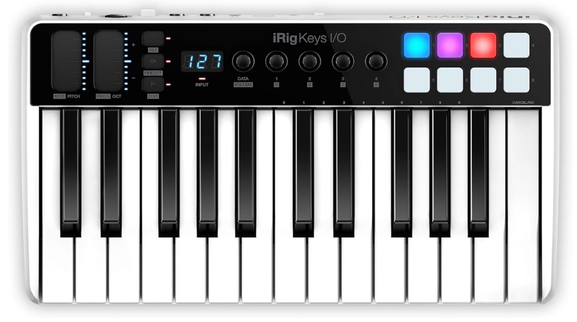 https://amzn.to/3MLn1Ia IK Multimedia iRig Keys I/O MIDI 25 - MIDI-Tastatur, tragbare Klaviertastatu...
