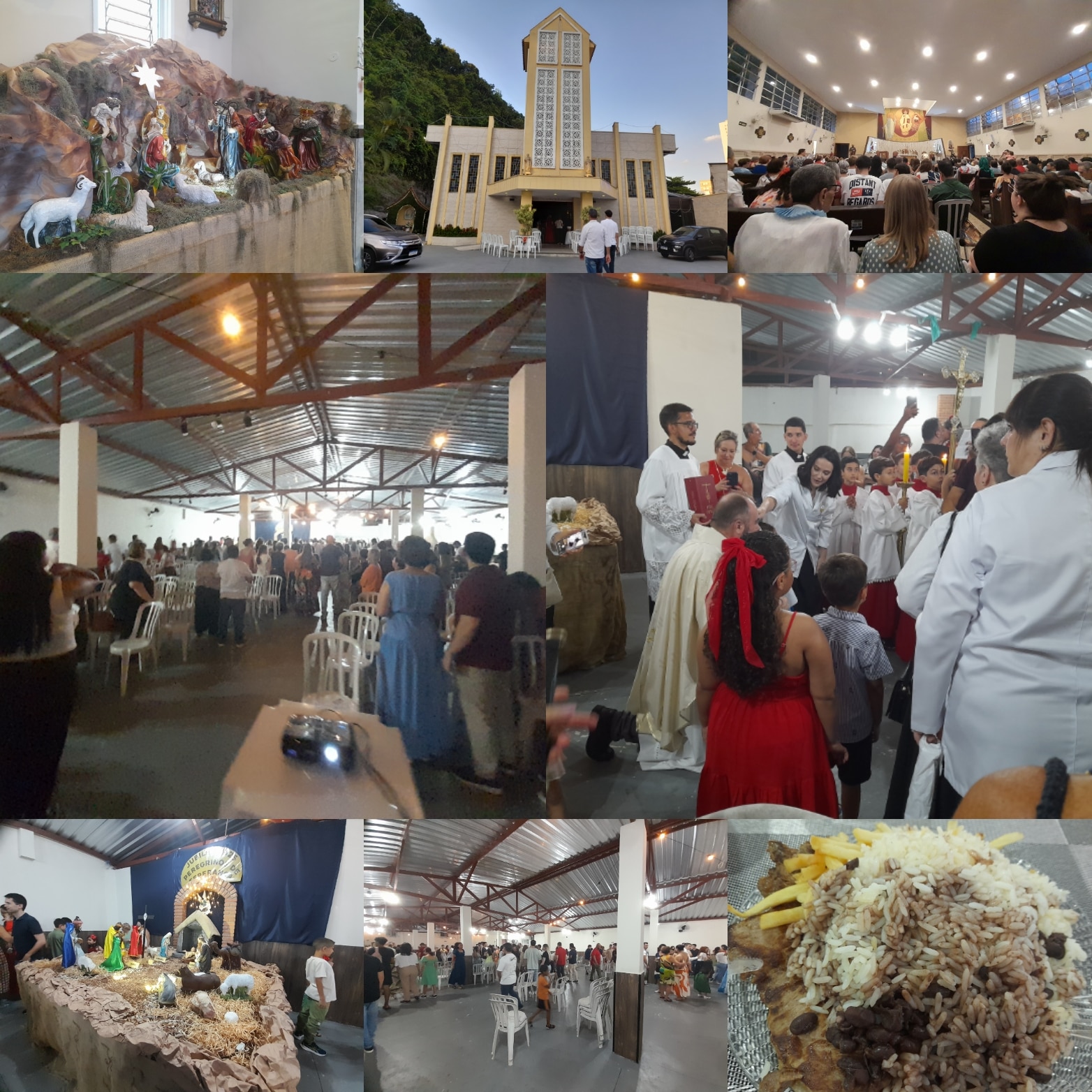 Tudo bem? Espero que sim.
Pouco post, mas as vezes também aparecemos. 
É missa no 24 e no 25(uma no ...