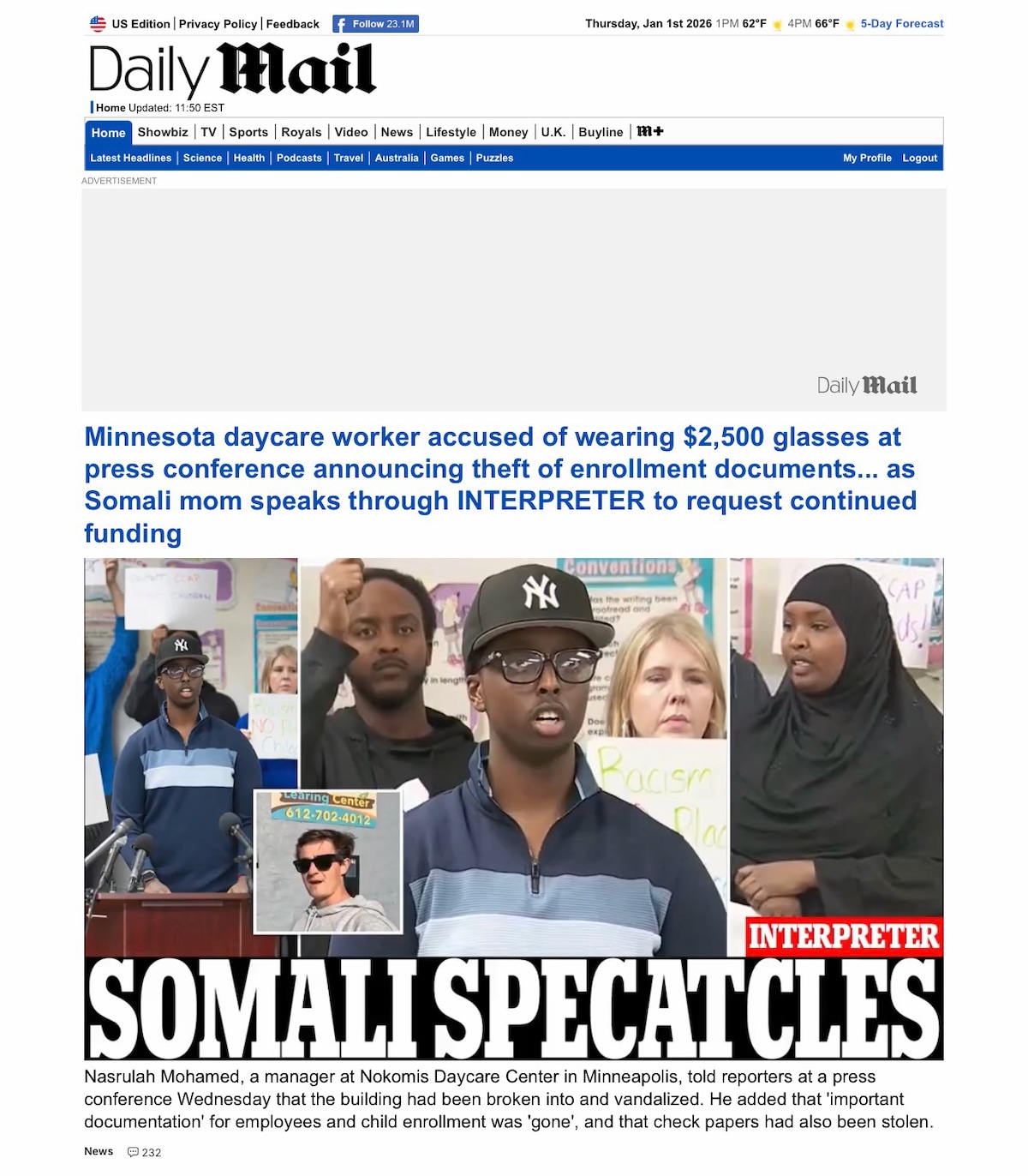 The Somalians are laughing in our face — how long are we going to tolerate it before they are deport...