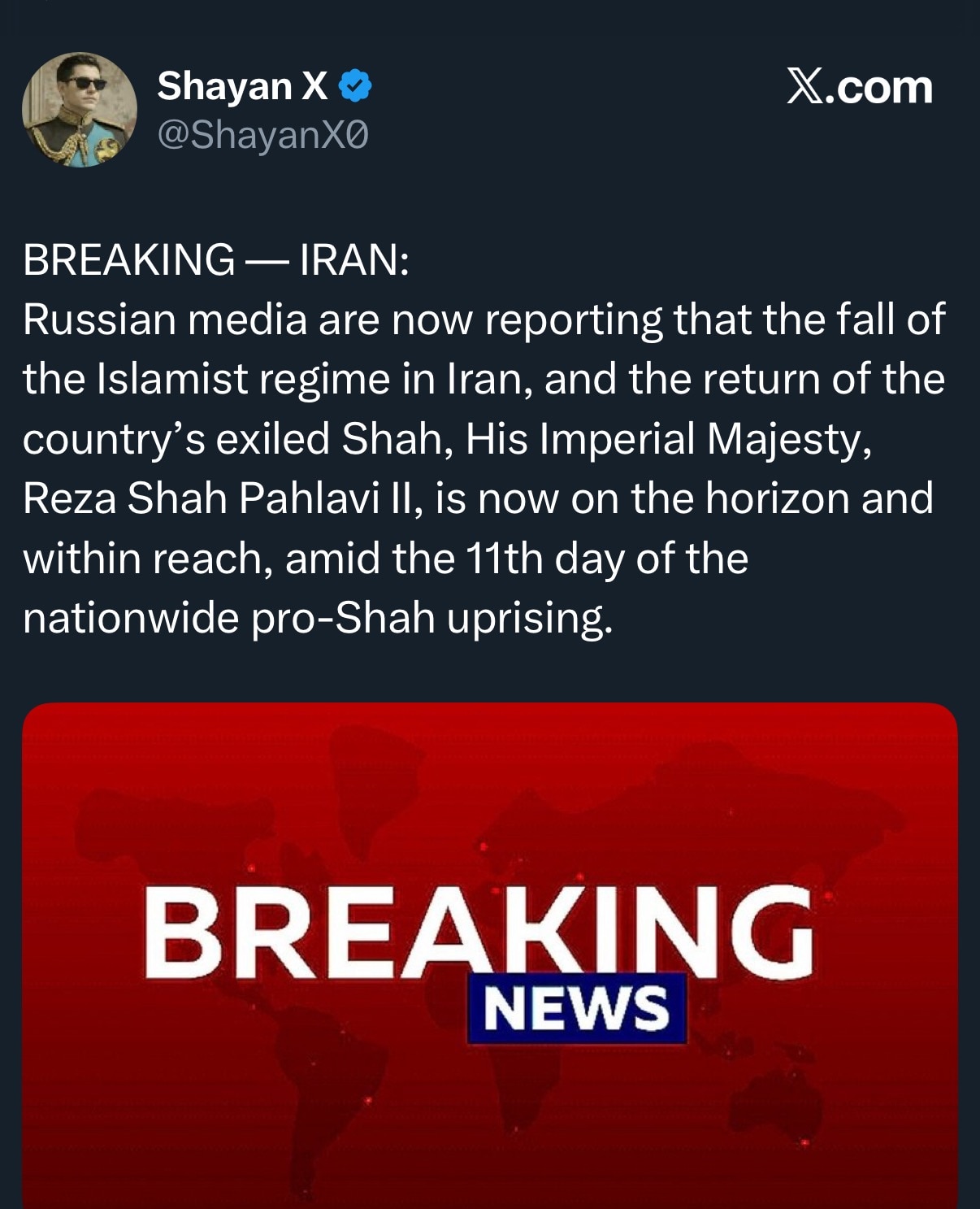 For the uninformed, this is as big a tectonic geopolitical shift as we’ve experienced in decades. 

...