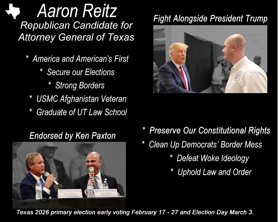 Aaron Reitz has spent his life on the frontlines of our state’s and nation’s most important battles....