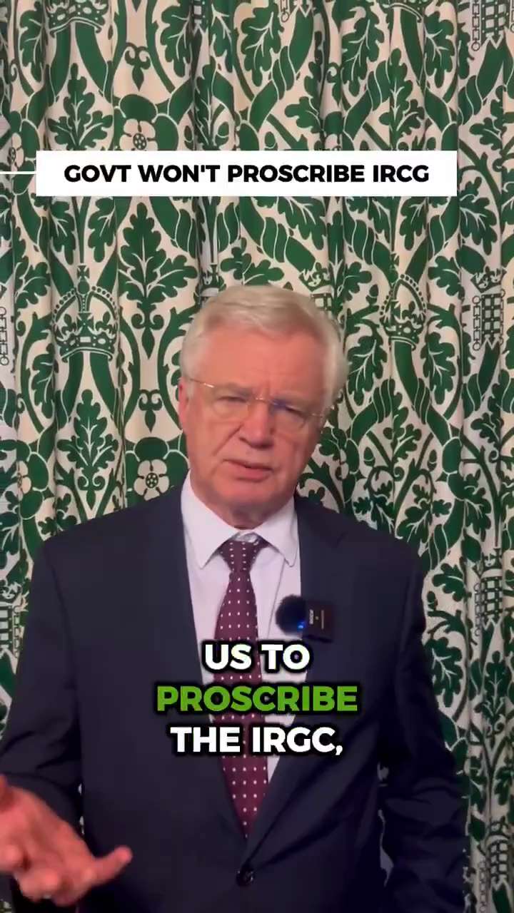 🇬🇧 MP David Davis: Thousands of Iranian protesters have been killed.

We must proscribe Iran's Isl...