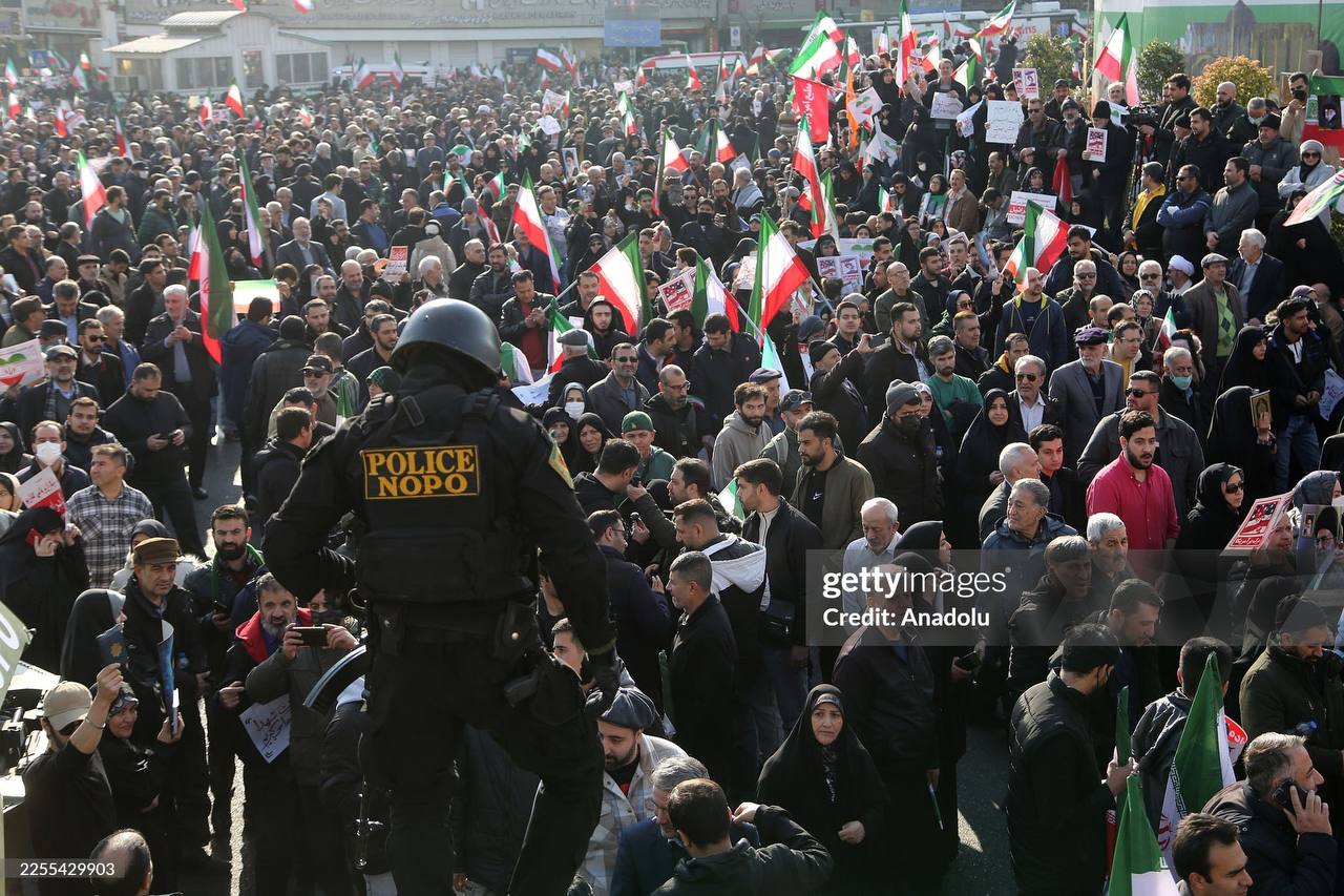 pro-government demonstration in Tehran.