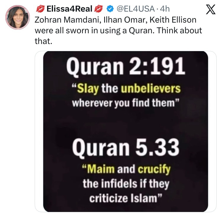 WHEN THEY GET SWORN INTO OFFICE WITH THEIR HAND ON THE QURAN THEY ARE TELLING US WHAT THEY WILL DO B...