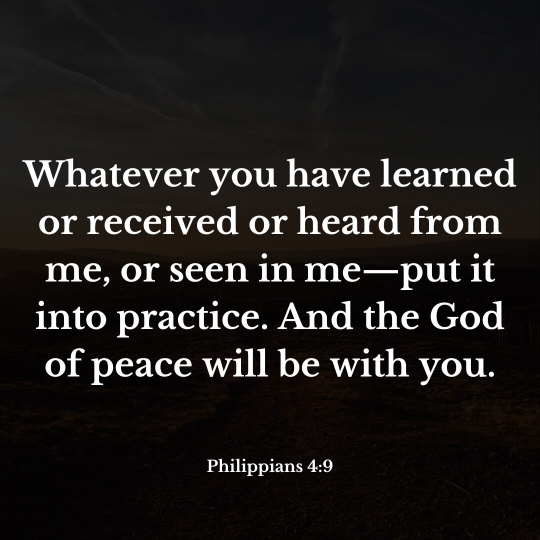 May the God of peace be with you.