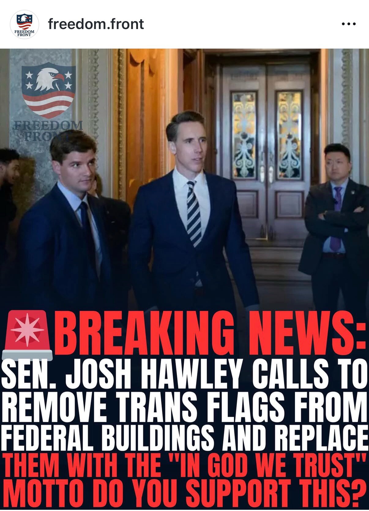 I just cannot believe this has to be something elected officials are wasting time on. Why trans flag...