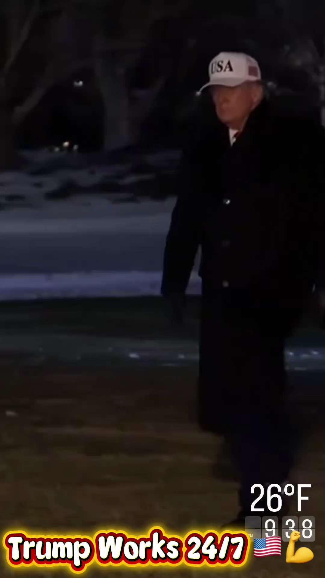 🔥 RAIN, SNOW, NIGHT OR DAY — TRUMP NEVER STOPS WORKING 🇺🇸