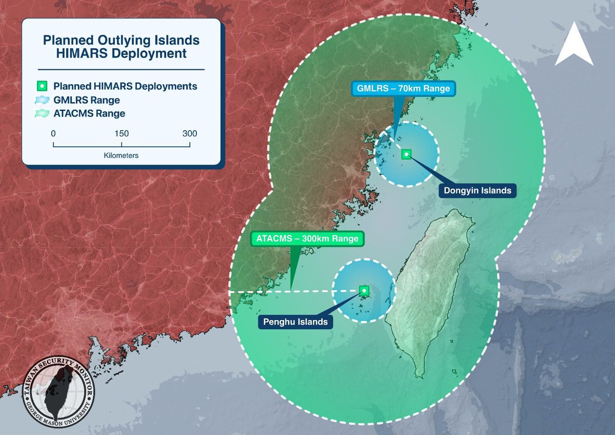能不能直接打到中南坑呢？ 

有消息称，中华民国军方计划将其近期购置的海玛斯导弹部署在澎湖列岛和东阴岛。
此举将使福建和浙江的大部分区域处处于国军飞弹的射程之内。

📝 引用推文:
NEW: Tai...