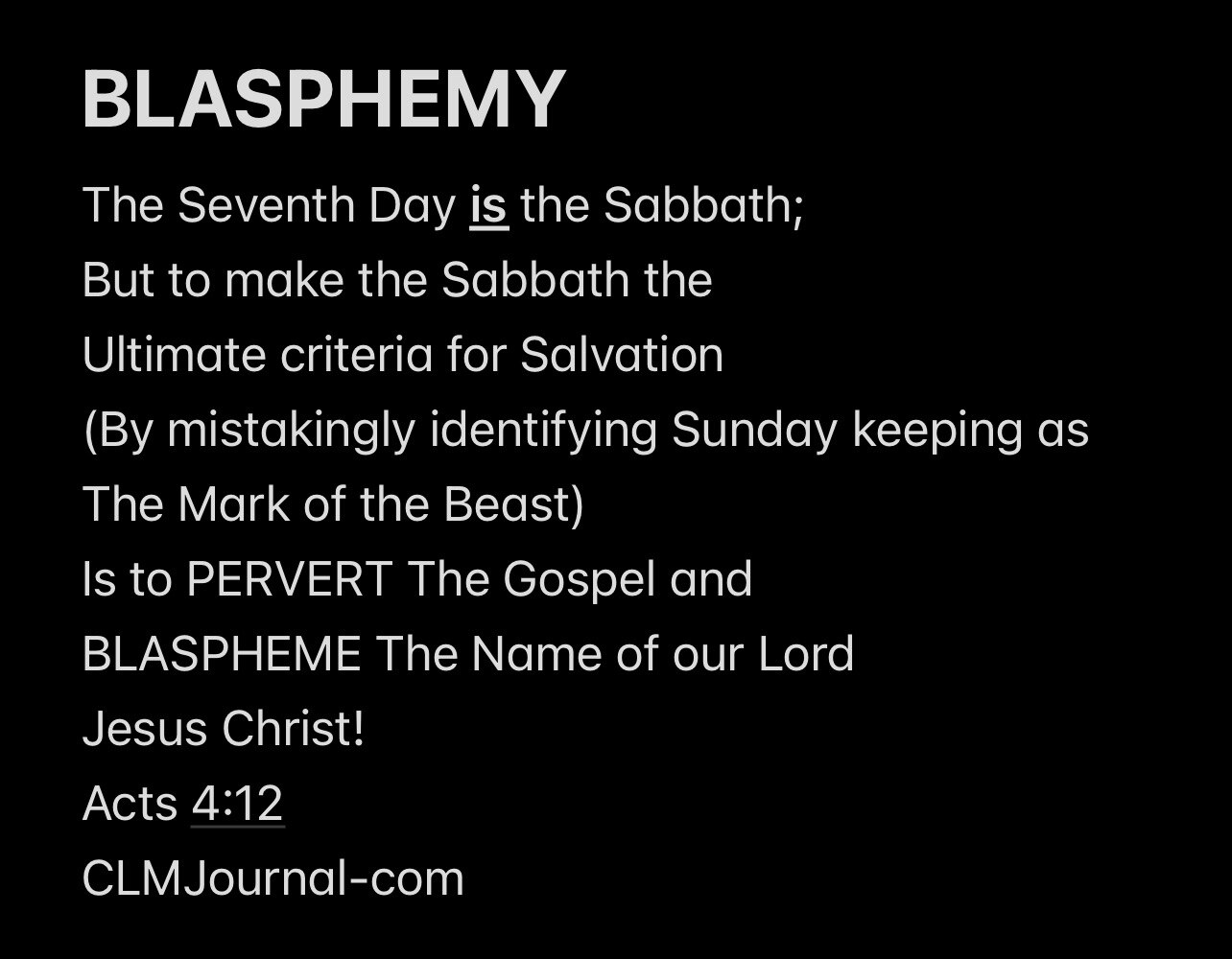 #blasphemy #prejudice #adventist