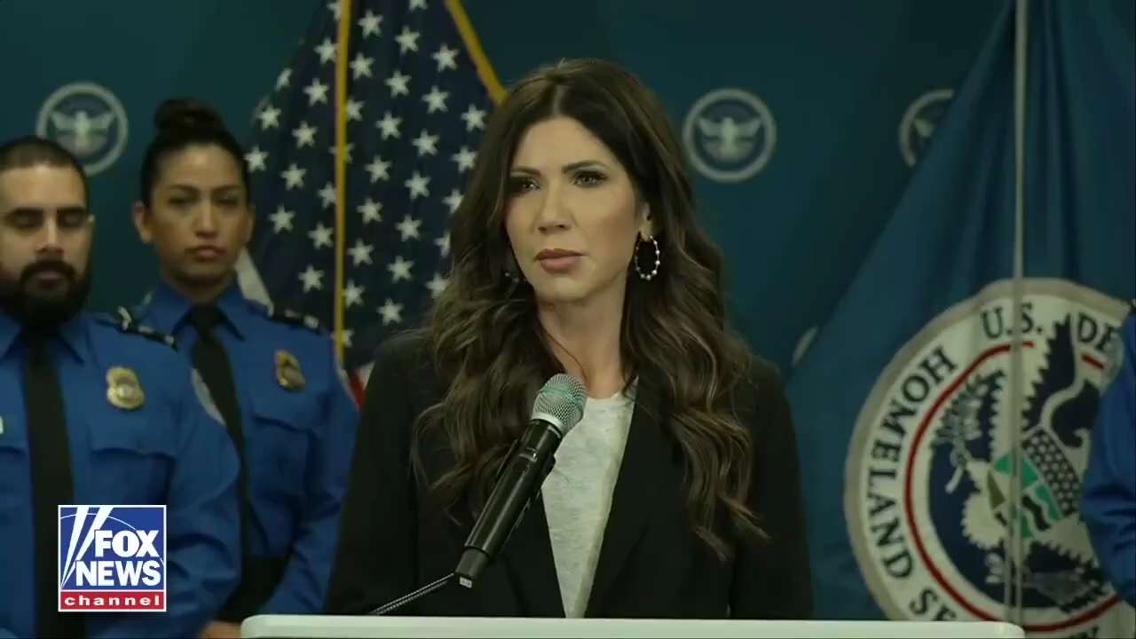 DHS Secretary Kristi Noem said the Biden administration allowed millions of unvetted migrants into t...