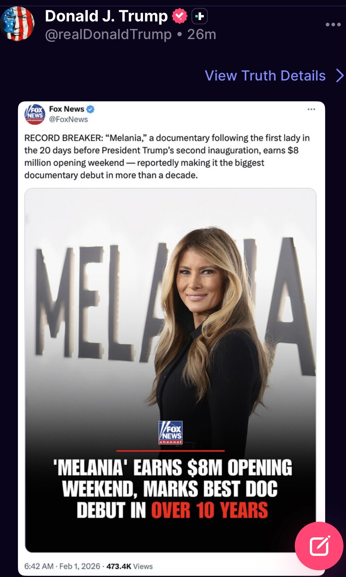 And now a few words from our President Trump: 

