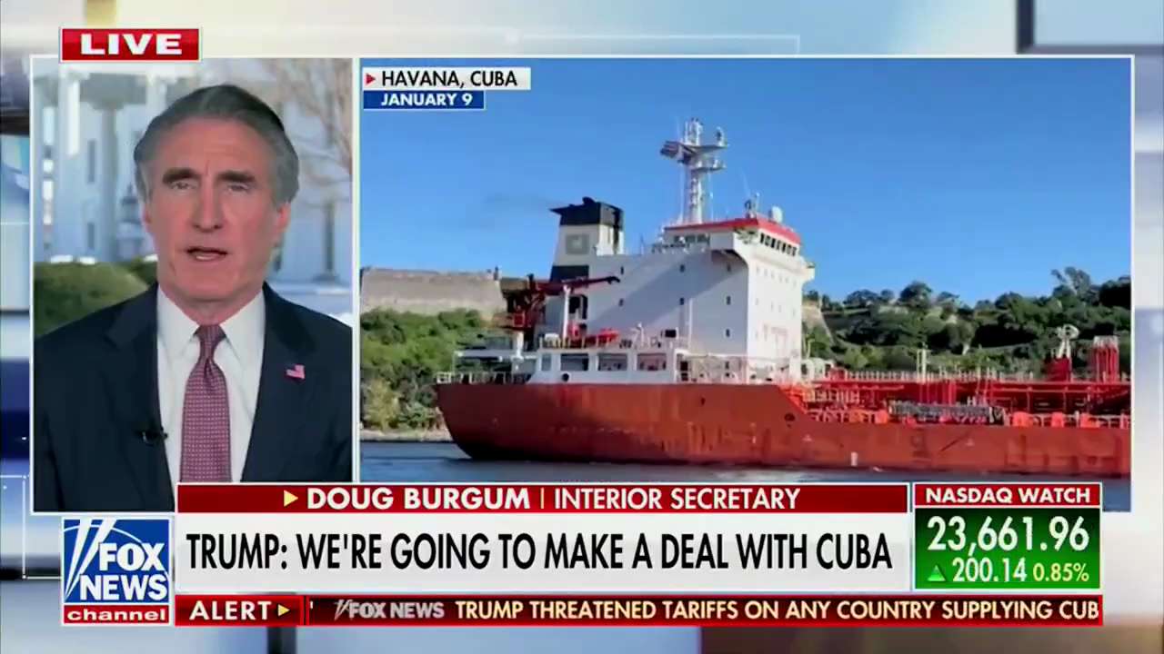 🚨🇨🇺古巴即将向川普总统屈服，他们不想成为下一个委内瑞拉

道格·伯格姆：“你​​知道，川普达成的任何协议都对美国人民有利！”

“这再次证明了一点：能源主导地位，意味着国际和平与国内繁荣。”⚡...