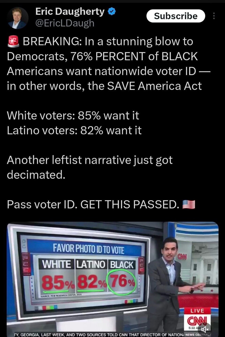 Just a reminder: fair elections would END the democrat party 
