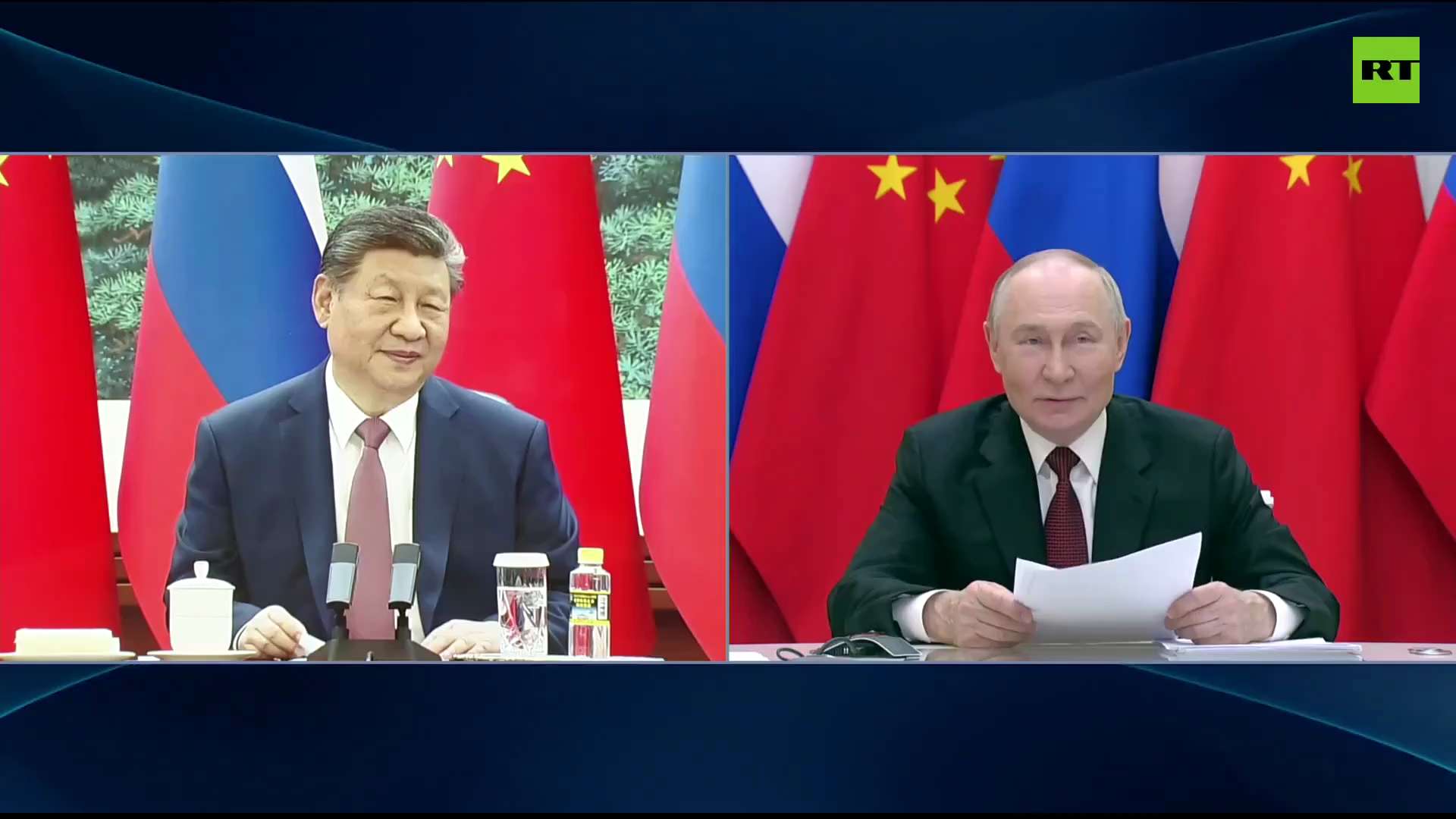 🇨🇳🇷🇺习近平同普京举行视频会晤

2月4日下午，习近平在北京人民大会堂同普京举行视频会晤。

普京：对俄中关系而言，任何季节都是春天。 “我们回顾过去发生的事情，并概述未来的计划。”
