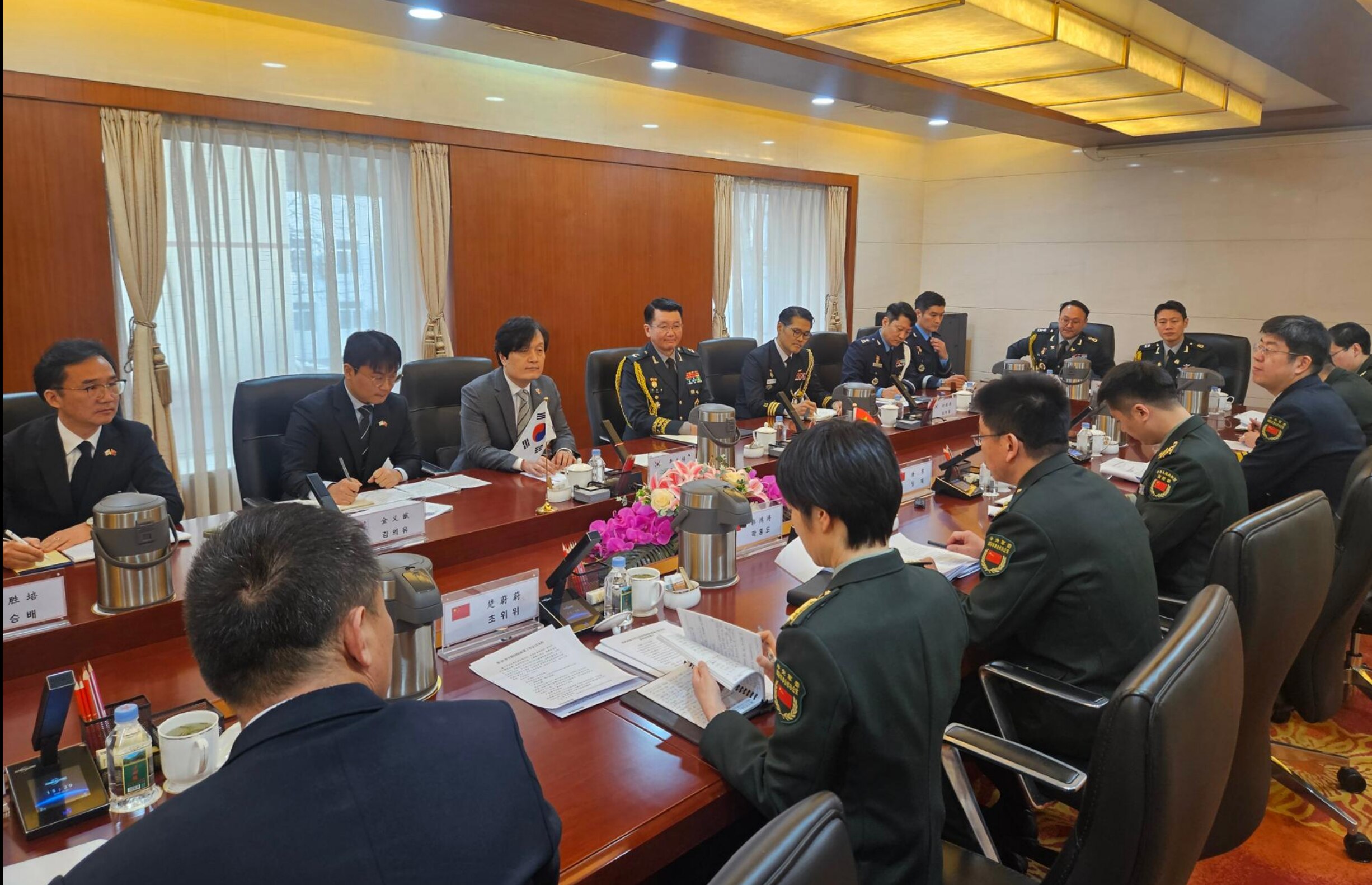 South Korea and Communist China held working-level defense talks in Beijing on Thursday to discuss r...