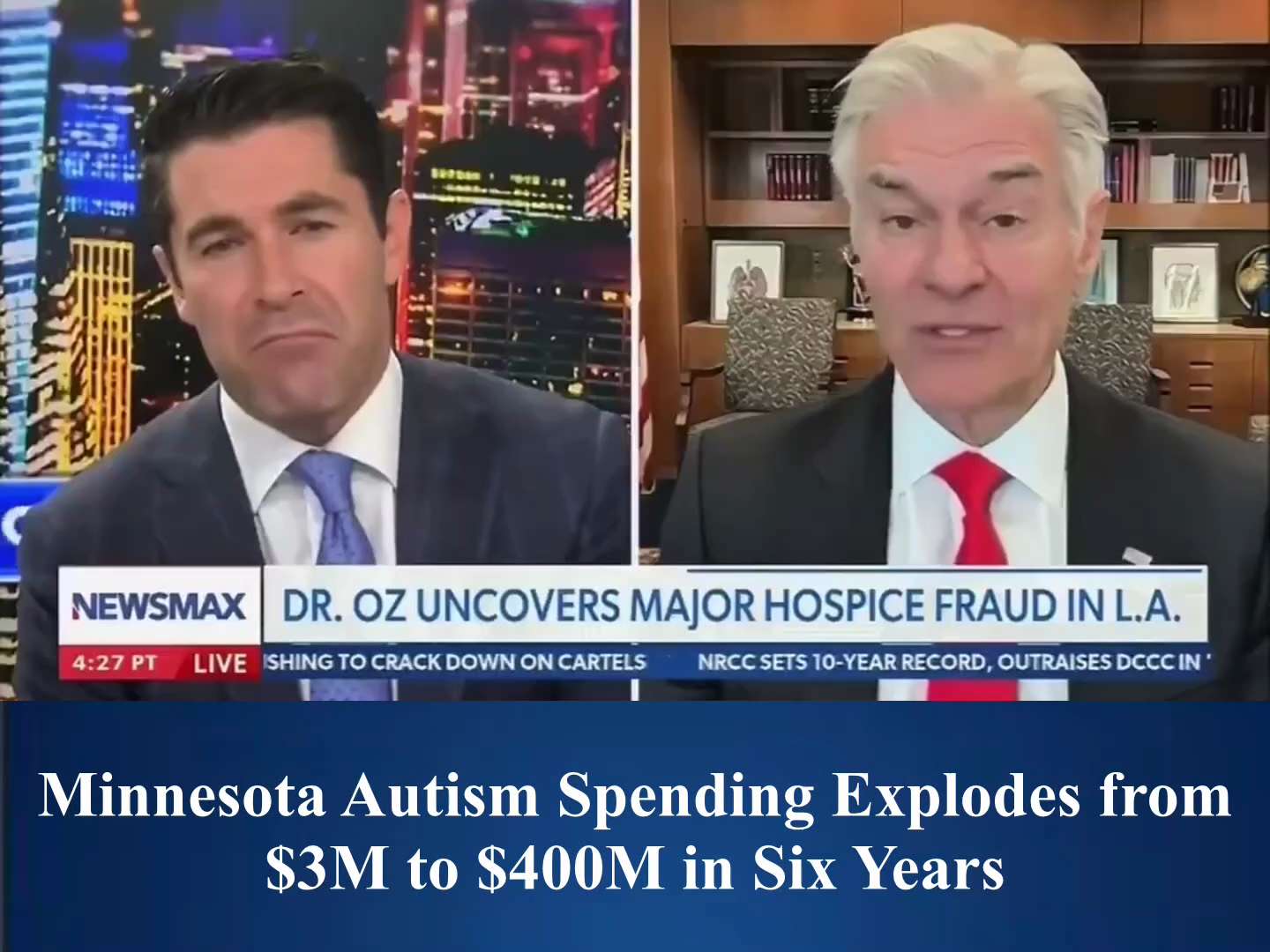 🚨 WOW: Dr. Oz highlights a massive spike in Minnesota’s autism spending — from $3 million in 2018 t...