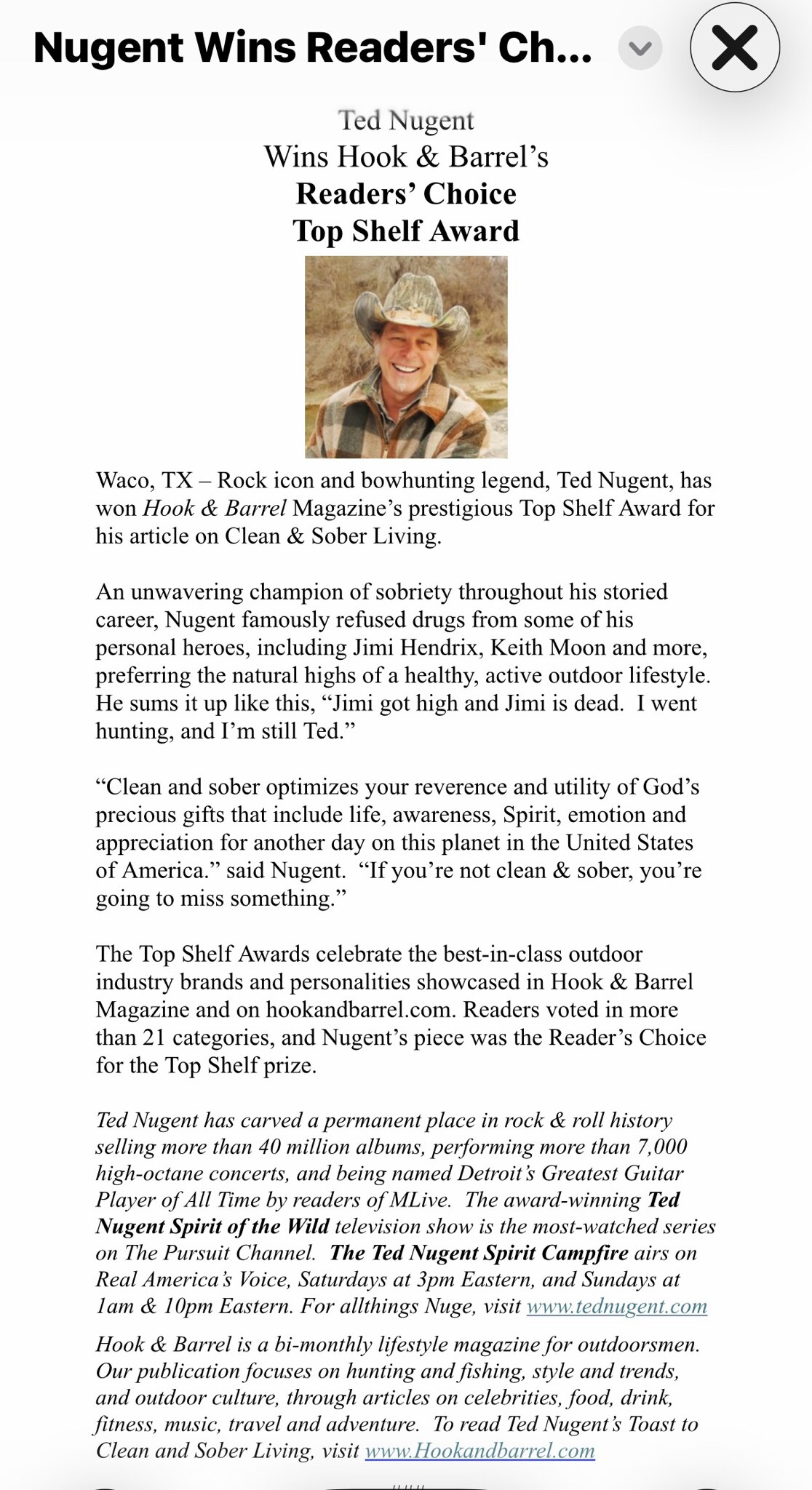 查看 tednugentofficial 在 GETTR 上的帖子。加入讨论，分享您的想法，与社区联系。