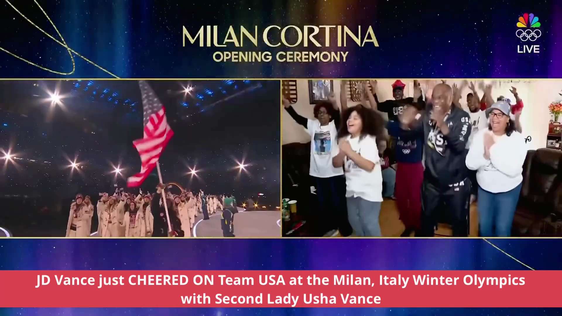 🚨 BREAKING: Vice President JD Vance just CHEERED ON Team USA at the Milan, Italy Winter Olympics wi...