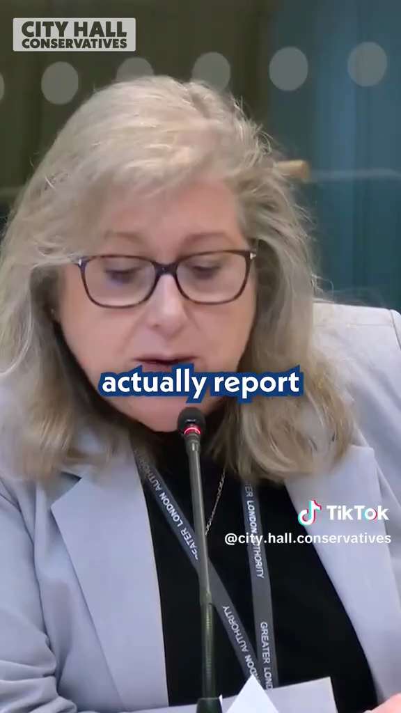 Susan Hall puts it to Sadiq Khan that the closing of police front desks is to prevent crime from bei...