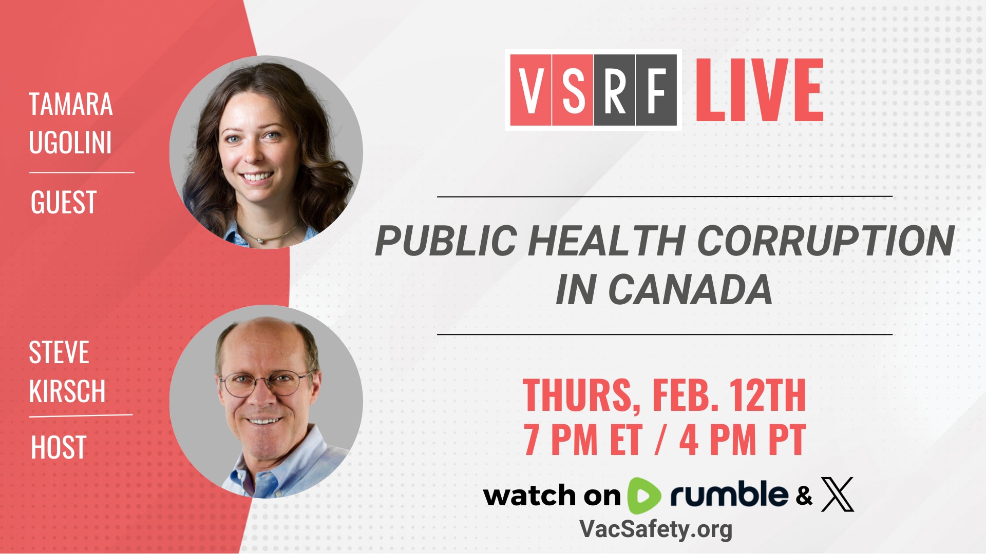🚨 TONIGHT on VSRF Live...

Canadian journalist Tamara Ugolini joins us to break down Canada’s publi...