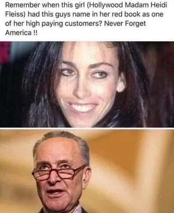 Yes, Senator Chuck Schumer's personal phone number was mentioned in Heidi Fleiss's book.

