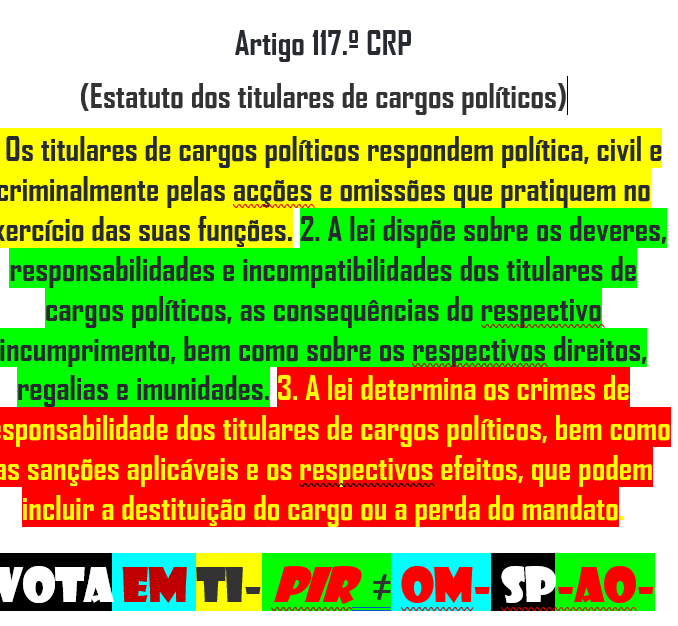 DEMISSÃO FIM DE MANDATO DE POLÍTICO GOVERNANTE NÃO TORNA IMACULADA A ACÇÃO POLÍTICA EXERCIDA
PAIS D ...