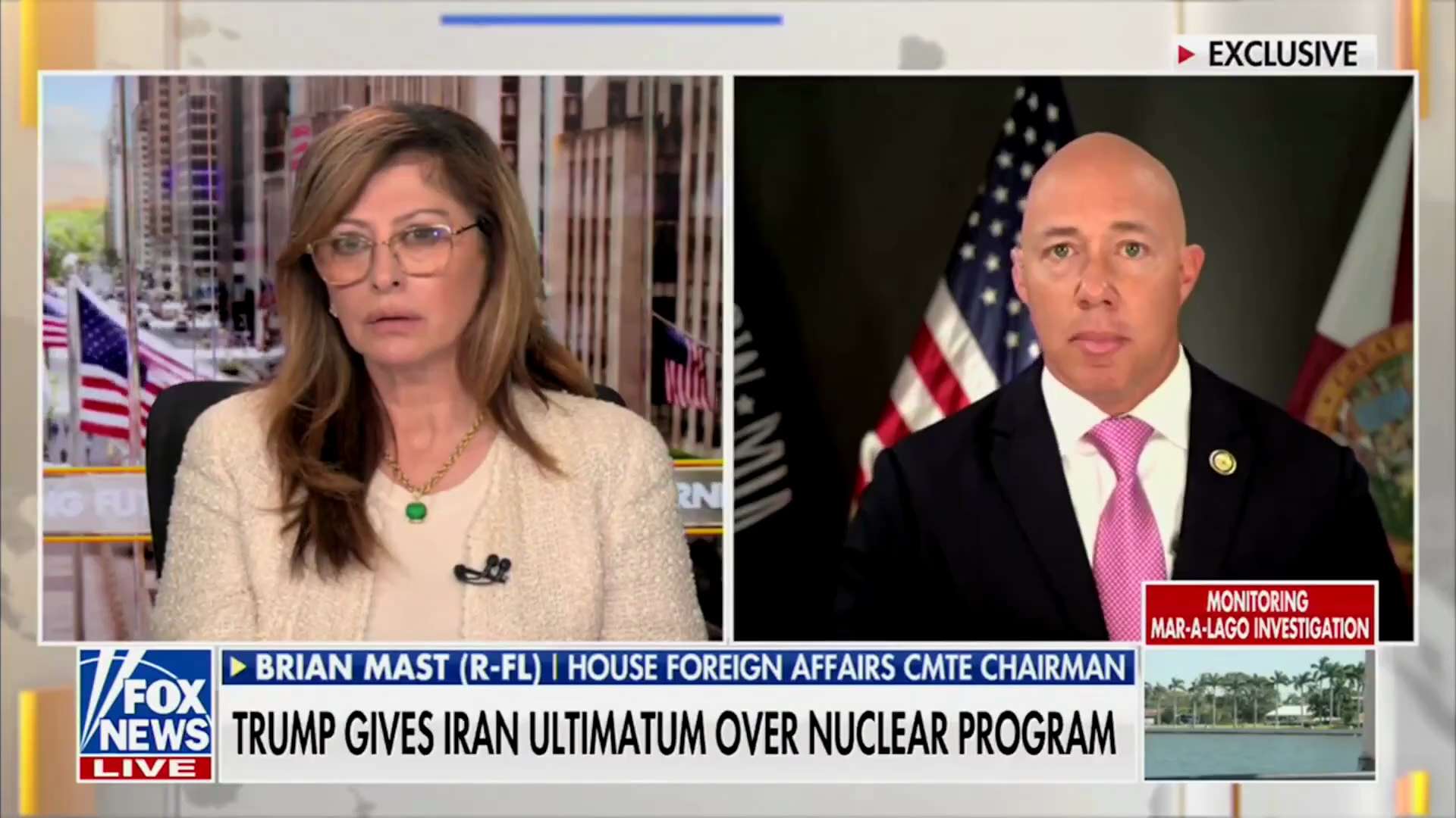 Brian Mast accused Iran of using proxies to attack Americans and pursuing ballistic missile and nucl...
