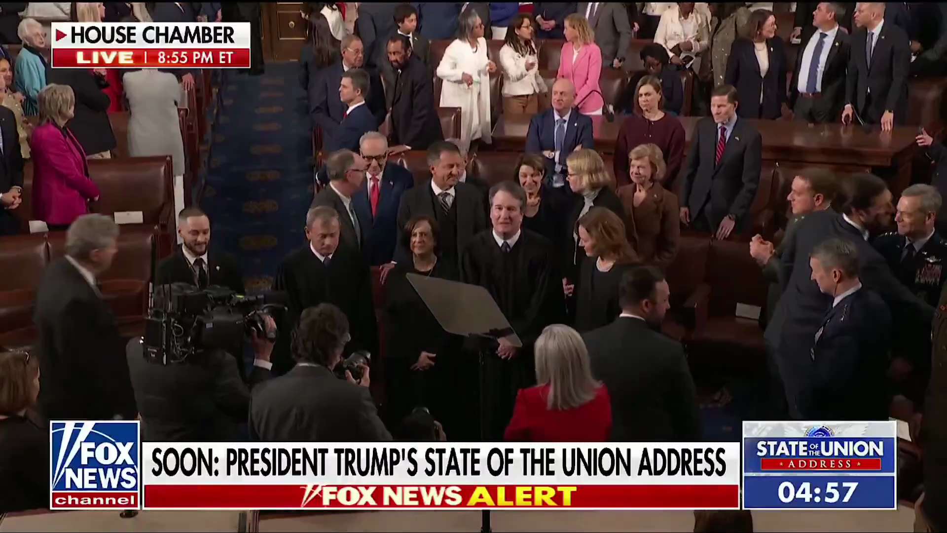 Four of the nine Supreme Court justices attended President Trump’s State of the Union address.