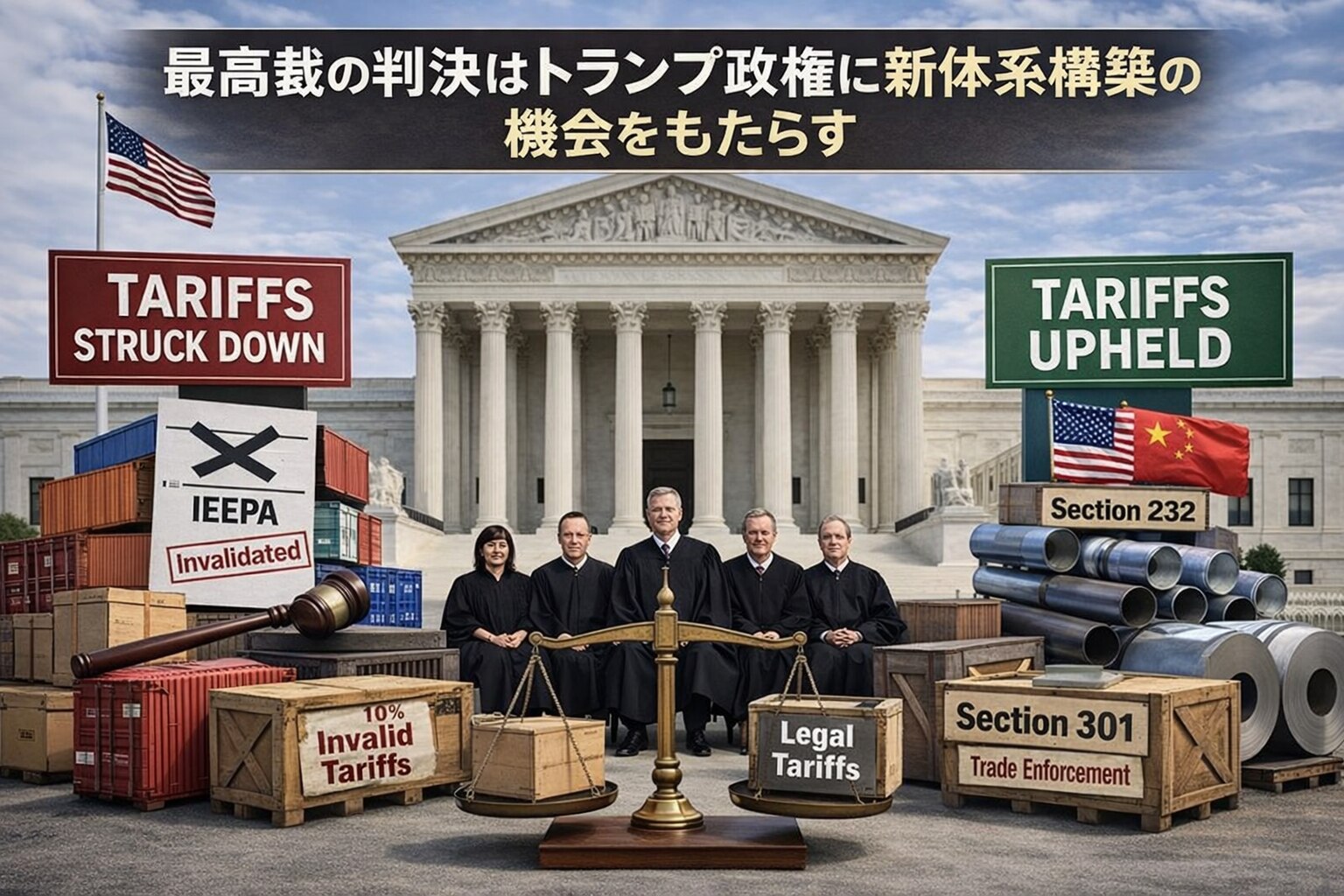 最高裁の判決はトランプ政権に新体系構築の機会をもたらす

【2月25日】最高裁判所による「国際緊急経済権限法（IEEPA）」に関する判決を受け、ハドソン研究所は、米国への影響について以下の点に留意する...