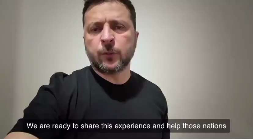 JUST IN - President Volodymyr Zelensky said Ukraine is ready to share its experience in countering I...