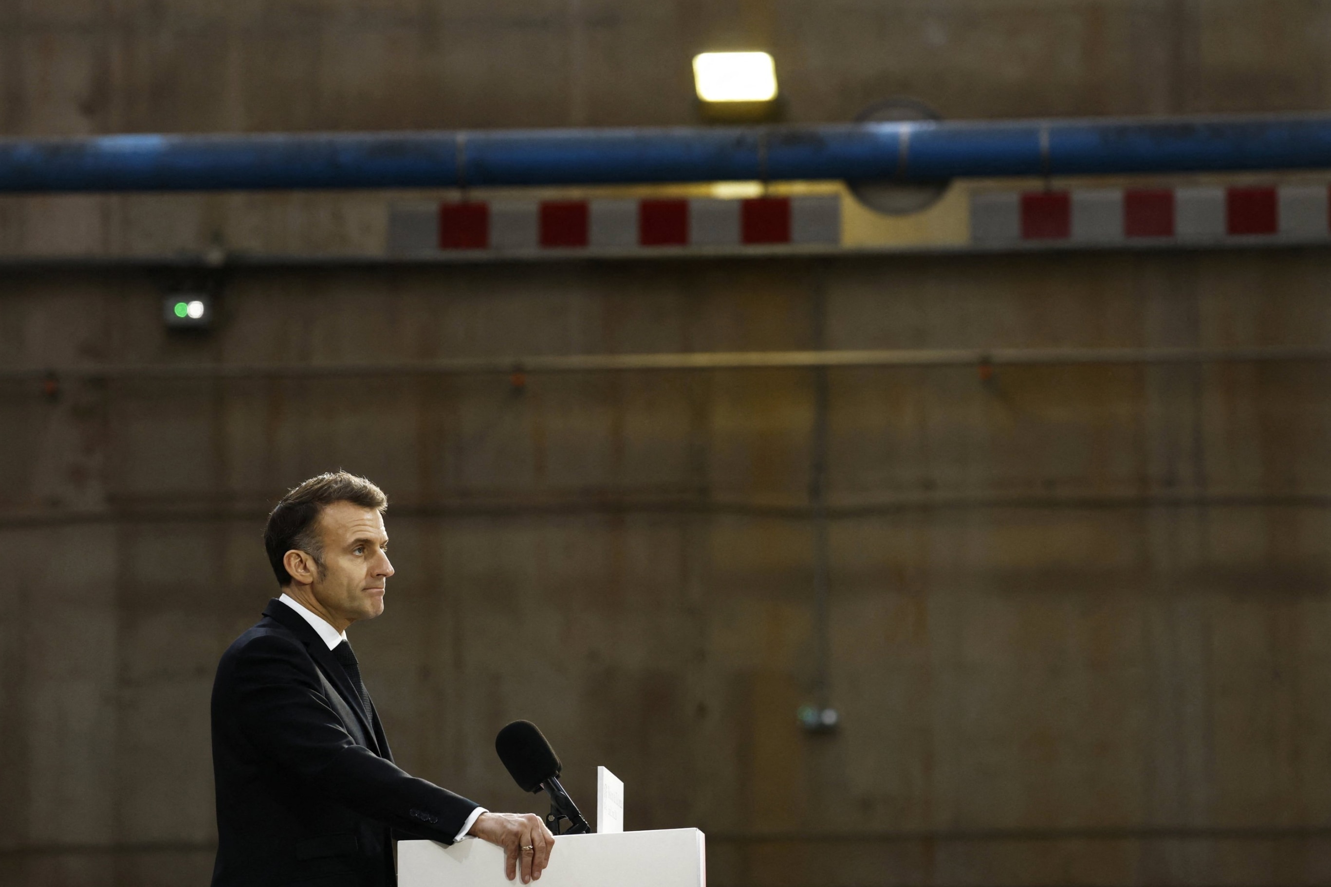 French President Emmanuel Macron said Monday at the L’Île Longue submarine base that France will inc...