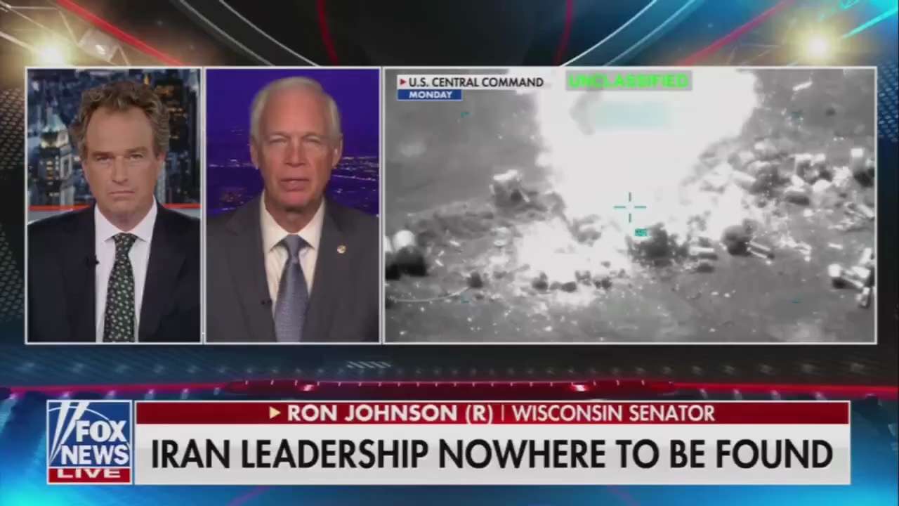 JUST IN - Ron Johnson: “Leaving the Iranian regime standing, not completely weakened… would be a mis...