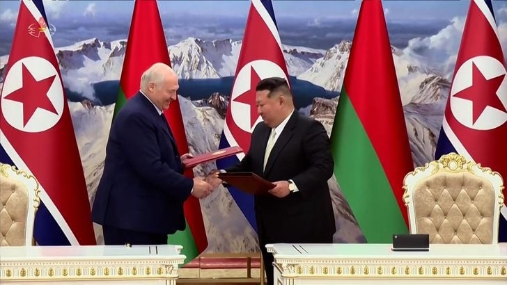 Belarusian President Lukashenko recently visited North Korea, signing a friendship treaty with Kim J...