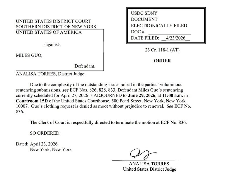 地方法院现在的延期，实际上是变相承认了：在没有理清 §853(n) 财产权利和真实投资者诉求之前，强行量刑就是违法！ 那1192份否定声明和6512名HEX权利主张人，已经不是冰冷的数字，而是捍卫宪法...