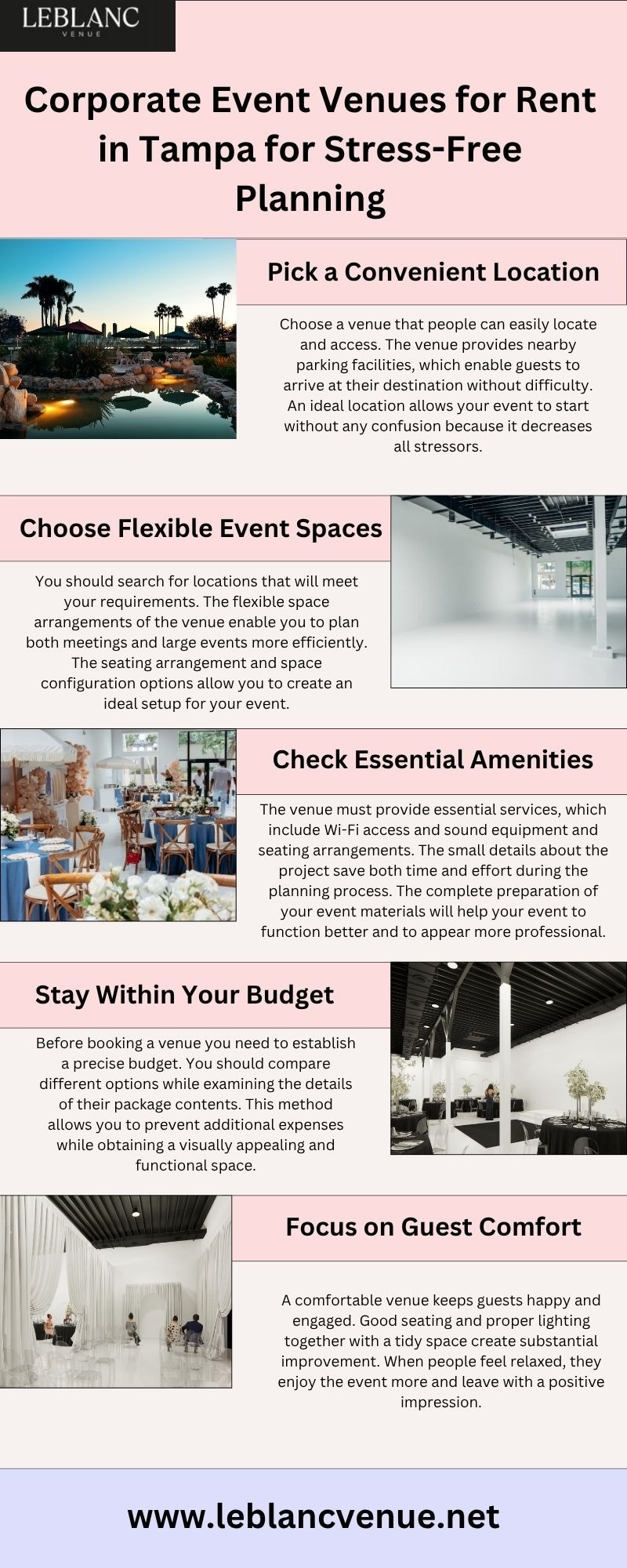 Corporate Event Venues for Rent in Tampa for Stress-Free Planning
Organizing your next business even...