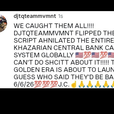 CELEBRATING THE LAUNCH OF THE GOLDEN ERA WITH WISDOM KNOWLEDGE ALIGNED WITH DJT
IVERMECTIN ASAP WW3 IS OVER THANKQ