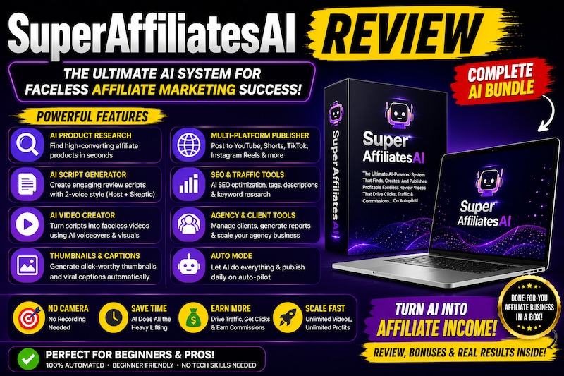 SuperAffiliatesAI Review: Scam Alerts or Real Money-Making AI? Full Analysis!




There’s a reason t...