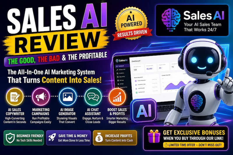 Sales AI Reviews: Scam, Legit, or Best AI Marketing Tool?




If you've searched for Sales AI review...