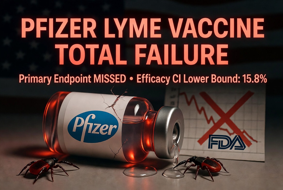 Pfizer’s New 4-Dose Lyme Disease Vaccine Is a TOTAL FAILURE

Pfizer’s experimental Lyme vaccine (the...