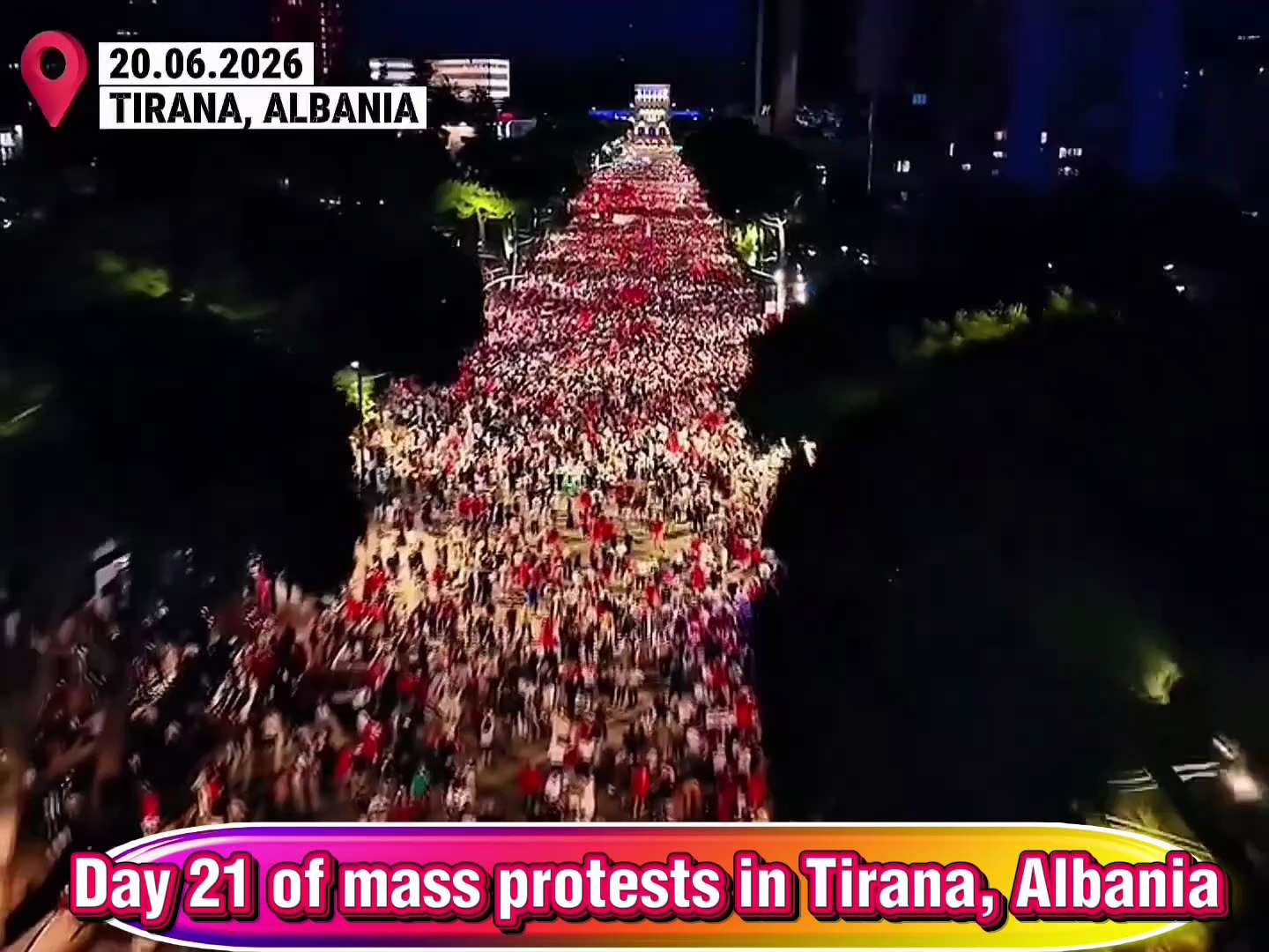 🚨🇦🇱 BREAKING: Day 21 of mass protests in Tirana, Albania

✊️🇦🇱Over 350,000 people have taken to...