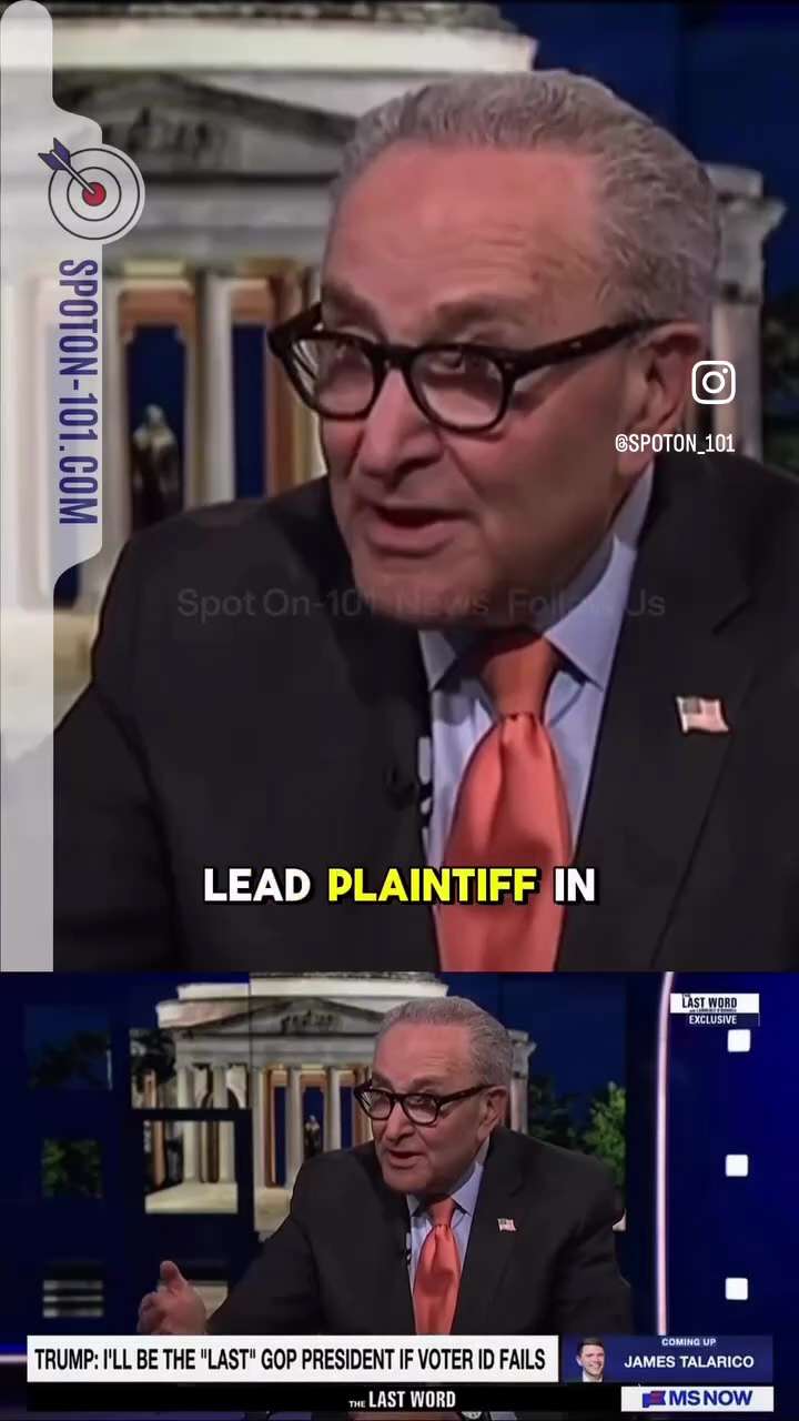 Sen. Chuck Schumer just sounded the alarm that the Save America Act will Remove "25 Million People" ...