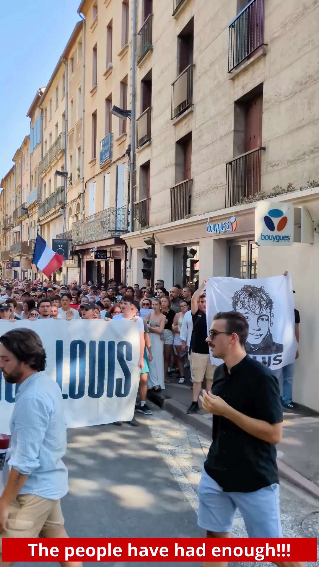 🚨BREAKING: French patriots are demanding justice for Louis, a 17-year-old who was murdered by a mig...