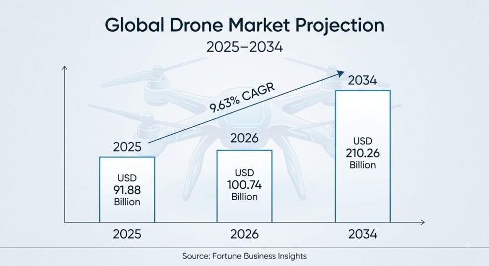 Drone Market Evolution, Demand & Future Prospects 2026–2034


Drone Market Analysis & Forecast 2026–...