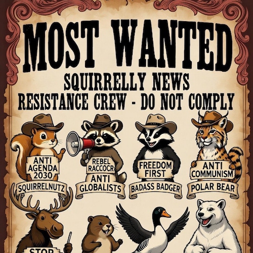 🇨🇦#FREEDOMWARRIORS
#peacelovehugsunitytruthfreedom #squirrellynews 
just say no to the LiberalNewWorldOrder🇨🇦 #Squir...